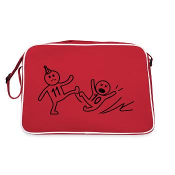 11th anniversary gift Funny 11 Years Old Birthday - Retro Bag - red/white - Back