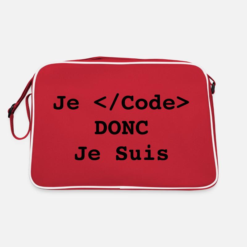 Ich programmiere, also bin ich Informatiker und Programmierer Retro Tasche