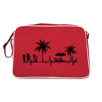 Heartbeat Palm Tree Glass Flipp Flop Summer Lover - Sac Retro - rouge/blanc - Dos