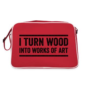 I Turn Wood Into Works Of Art - Sac Retro - rouge/blanc - Dos