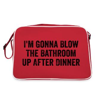 Im going to blow the bathroom up after dinner | Funny - Retro Bag - red/white - Back