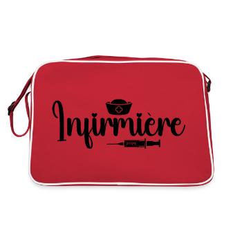 Krankenschwester Geschenk – Krankenschwester - Retro Tasche - Rot/Weiß - Hinten