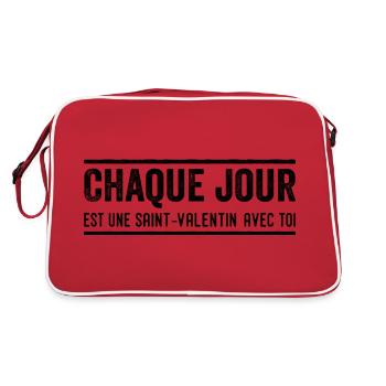 Every day is a Valentine's Day with you - Retro Bag - red/white - Back