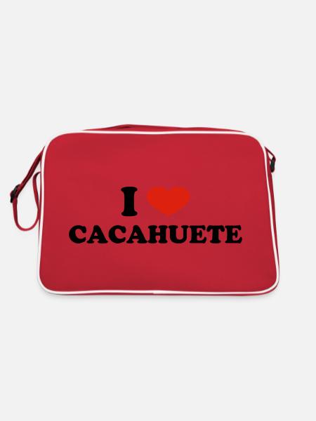 I Love Cacahuète - Sac Retro - rouge/blanc - Dos