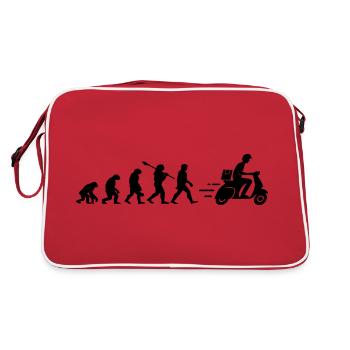 L'évolution du livreur - Sac Retro - rouge/blanc - Dos