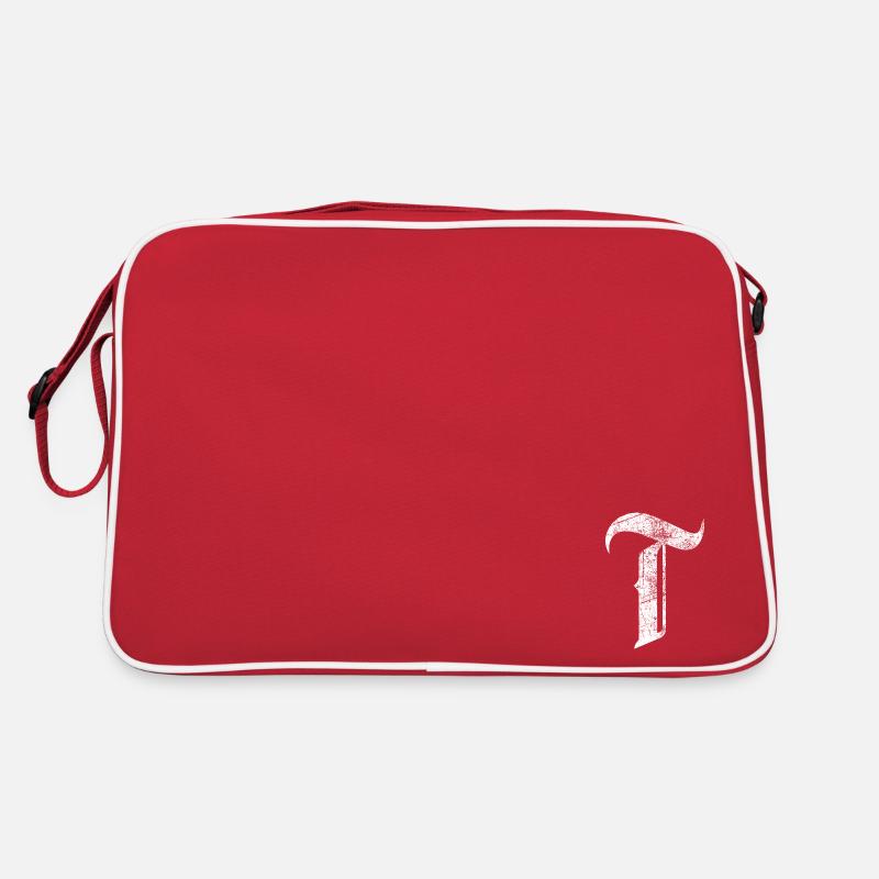 T-Shirt-Alphabet Initiale T Retro Tasche