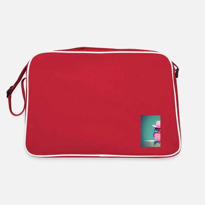 Eule mit Hut Retro Tasche