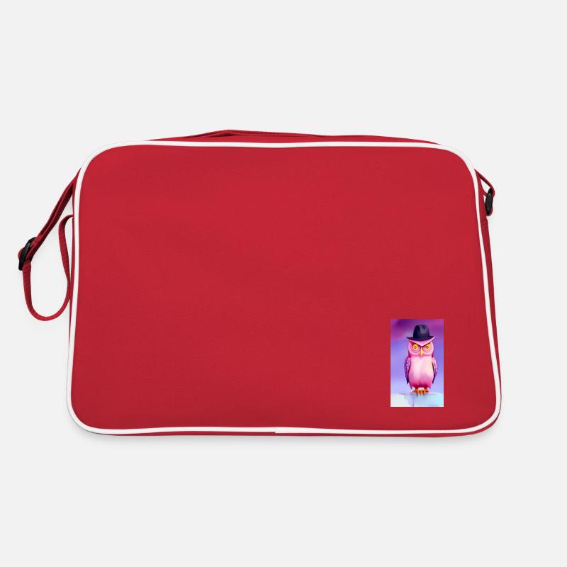 Eule mit Hut Retro Tasche