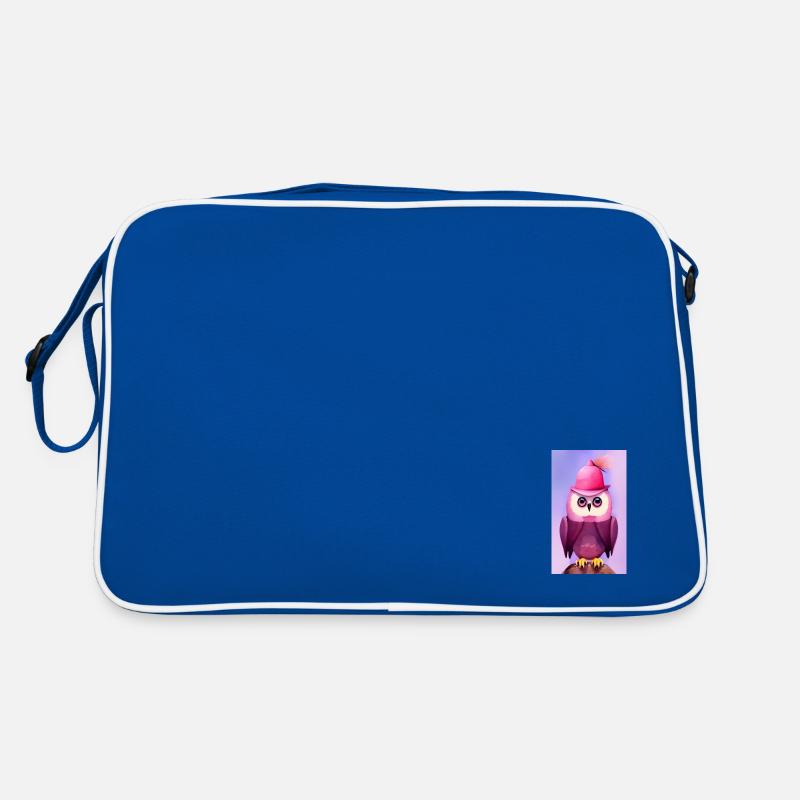 Eule mit Hut Retro Tasche