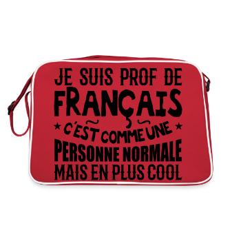Je suis prof de français - Sac Retro - rouge/blanc - Dos