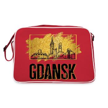 Gdansk Gdansk Pologne Ville Skyline Home Or - Sac Retro - rouge/blanc - Dos