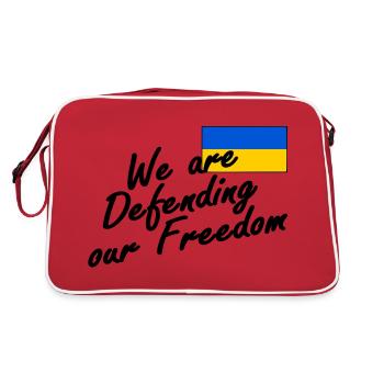 We are defending our freedom - Retro Bag - red/white - Back