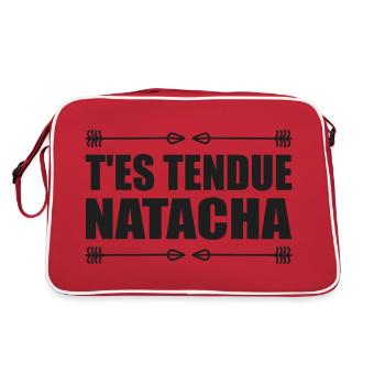 T'es tendue natacha réplique film culte humour - Sac Retro - rouge/blanc - Dos