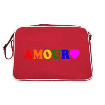 Amour - Sac Retro - rouge/blanc - Dos