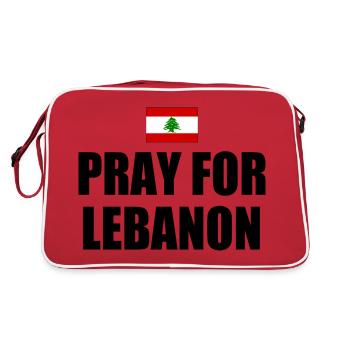 Pray for lebanon - Sac Retro - rouge/blanc - Dos