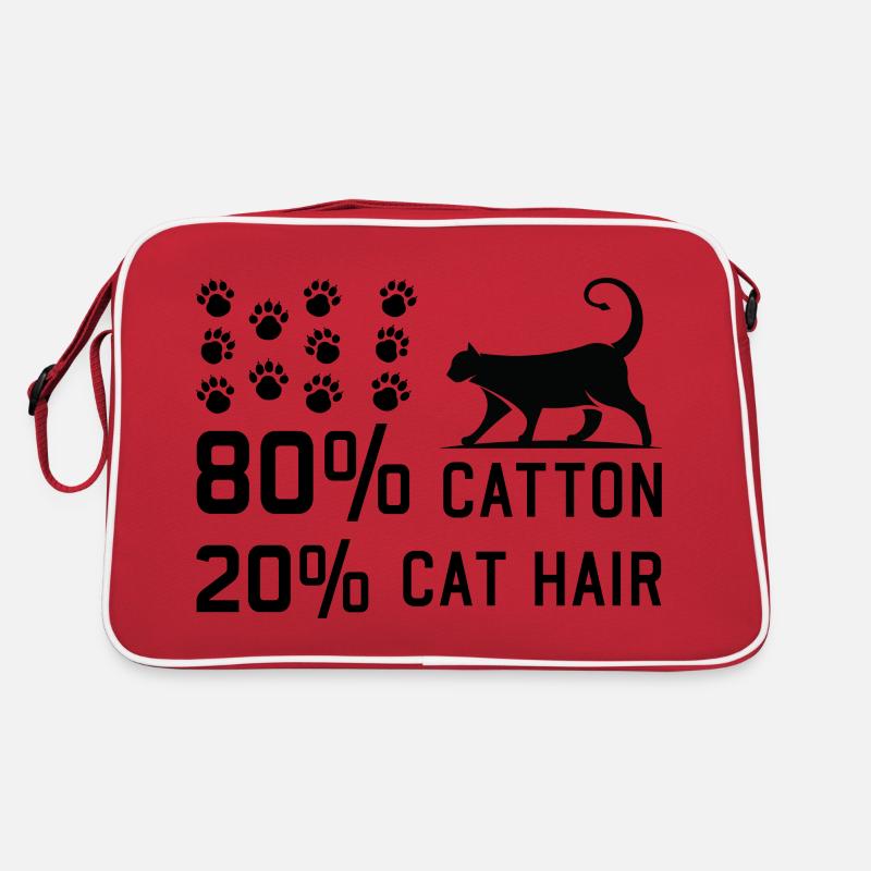80% Catton 20% Poils de chat Dictons de chats drôles Sac Retro