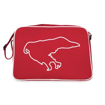 Île de Borkum Contour blanc - Sac Retro - rouge/blanc - Dos