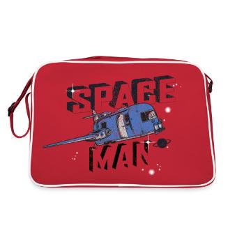 SPACE MAN IM VAN - Retro Tasche - Rot/Weiß - Hinten