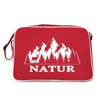 Natur - Retro Tasche - Rot/Weiß - Hinten