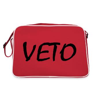 Veto - Retro Tasche - Rot/Weiß - Hinten