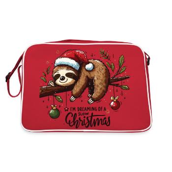 Paresseux plus défectueux Je rêve d’un Noël lent - Sac Retro - rouge/blanc - Dos