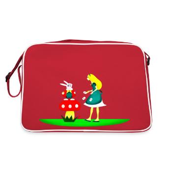 Alice in Wonderland - Retro Bag - red/white - Back
