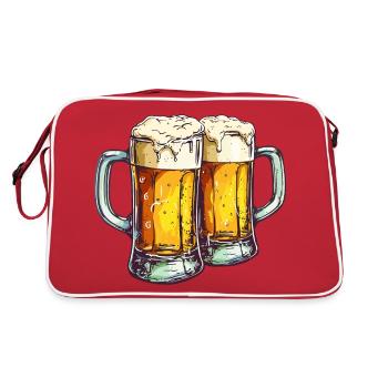 Chopes à bière Chopes à bière Verres à bière Bière Boire de l’alcool - Sac Retro - rouge/blanc - Dos