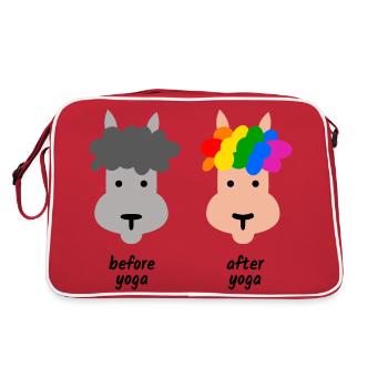 Cadeau de Lama Yoga - Sac Retro - rouge/blanc - Dos