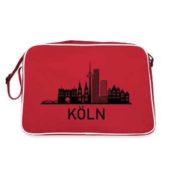 City of Cologne Skyline Cologne City Germany - Retro Bag - red/white - Back