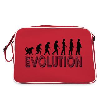 Evolution of man - For men with belly - Retro Bag - red/white - Back