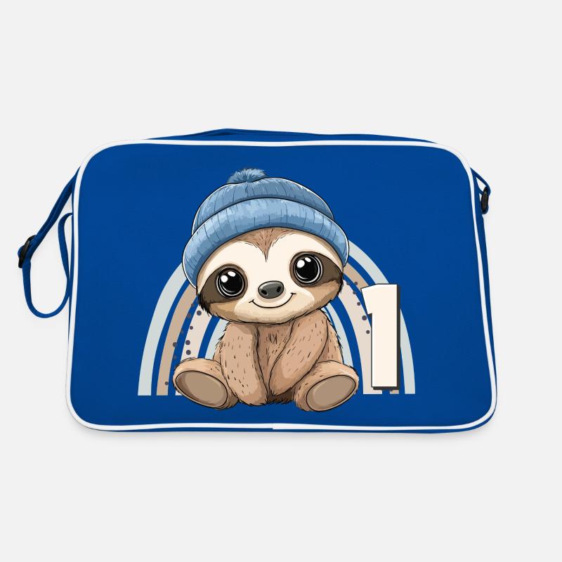 1. Geburtstag Faultier Regenbogen Süß Niedlich Retro Tasche