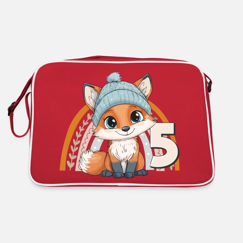 5ème anniversaire Renard Arc-en-ciel Mignon Mignon Sac Retro