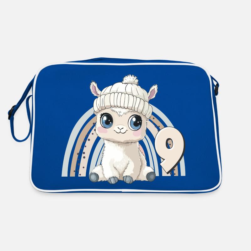 9th Birthday Alapaka Llama Rainbow Cute Cute Retro Bag
