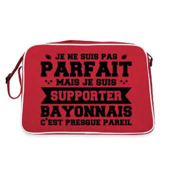 Homme Bayonnais Bayonne Rugbyman Rugby Humour - Sac Retro - rouge/blanc - Dos