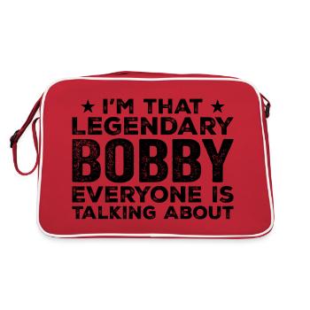 Bobby Personal First Name Funny Legendary Bobby - Sac Retro - rouge/blanc - Dos