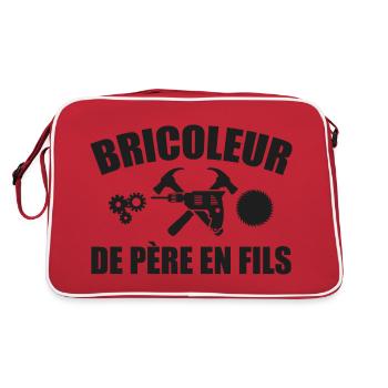 Handwerker vom Vater bis zum Sohn Heimwerkerwerkzeuge - Retro Tasche - Rot/Weiß - Hinten