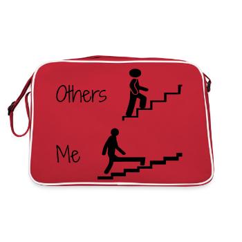 Others and Me Funny Humor Tee Humorous Saying Joke - Retro Bag - red/white - Back