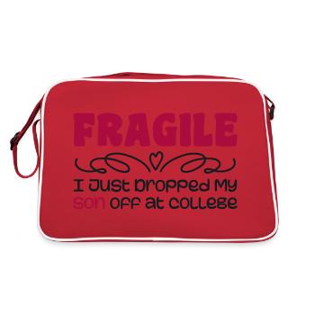 I Just Dropped My Son At College Drop Off For Moms - Retro Bag - red/white - Back