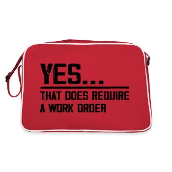 yes... that does require a work order - Sac Retro - rouge/blanc - Dos