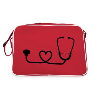 médecin médecin infirmier - Sac Retro - rouge/blanc - Dos