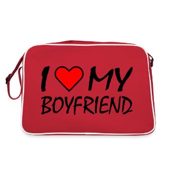 I love my boyfriend - Sac Retro - rouge/blanc - Dos