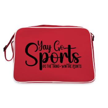 Yay Go Sports Mach das Ding, gewinne die Punkte - Retro Tasche - Rot/Weiß - Hinten