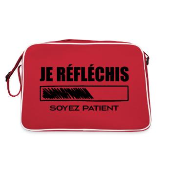 I'm thinking about it, be patient - Retro Bag - red/white - Back