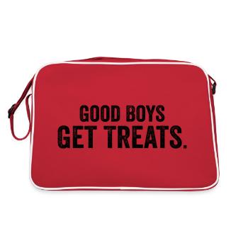 Good Boys Get Treats | Funny - Sac Retro - rouge/blanc - Dos