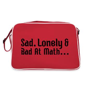 sad, lonely and bad at math - Sac Retro - rouge/blanc - Dos