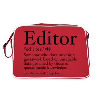 Funny Editor Definition Editor Definition - Editor - Retro Bag - red/white - Back