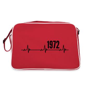 1972 Geschenk 1972 Retro 1972 Original 1972 Jahrgang - Retro Tasche - Rot/Weiß - Hinten