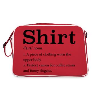 Funny shirt Definition Quirky Definition Design - Retro Bag - red/white - Back