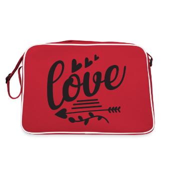 L’amour avec des flèches et des cœurs - Sac Retro - rouge/blanc - Dos
