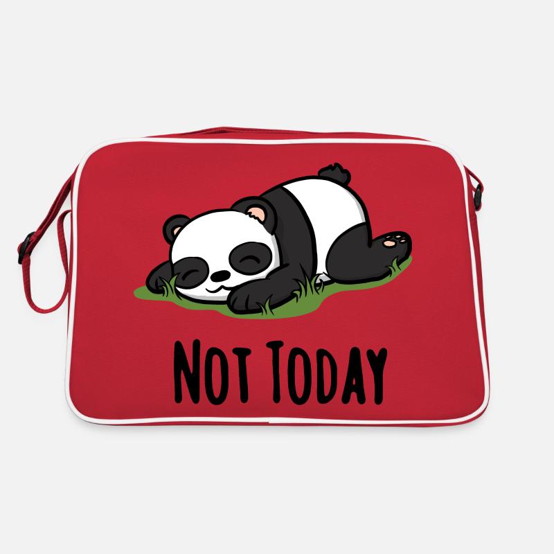 Not today Panda - lustiger Spruch Geschenkidee Retro Tasche